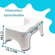 Banquinho Auxiliar Ergonômico para Vaso Sanitário - Apoio para Pés que Melhora a Postura Intestinal - imagem 3