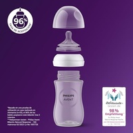 Mamadeira Philips Avent Pétala 3.0 260ml com Bico Médio - Azul - imagem 3