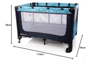 Berço Portátil Cosco Kids Happy Azul - Segurança e Conforto para Bebês até 15kg - imagem 3