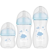 Kit 3 Mamadeiras Easy Flow Nuvem Azul 120/270/330ml - Sistema Anticólico para Bebês - imagem 2