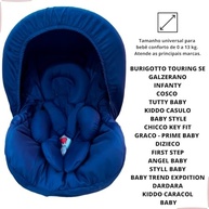 Kit 5 Peças Bebê Conforto: Capa Protetor Cinto, Capota e Redutor (0-13kg) - Azul Marinho - imagem 5