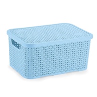 Cesto Organizador Rattan Azul Baby M - Design Elegante e Prático para Casa - imagem 1