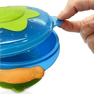 Nûby Tigela Divertida com Tampa e Ventosa Azul - 300ml | Segura, Prática e Ideal para Bebês - imagem 4