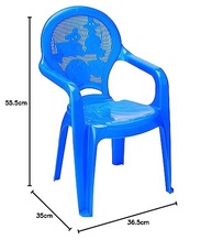 Cadeira Monobloco Infantil Catty Estampada com Braços - Tramontina Azul - imagem 3