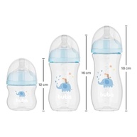 Kit 3 Mamadeiras Easy Flow Elefante Azul 120/270/330ml - Sistema Anticólico para Bebês - imagem 4