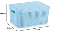 Cesto Organizador Rattan Azul Baby M - Design Elegante e Prático para Casa - imagem 3