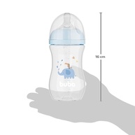 Mamadeira Easy Flow Elefante Azul 270ml - Sistema Anticólico BPA Free da Buba - imagem 3