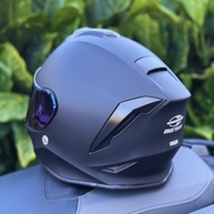 Capacete Mormaii Origin Preto Fosco: Segurança e Estilo para Motociclistas | Viseira Azul + Transparente - imagem 5