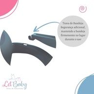 Poltrona Cadeirinha Infantil Portátil Plasutil com Bandeja para Colorir - Azul - imagem 4