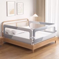 Grade de Proteção para Camas Infantil e Adulto com Tela Segura - Azul/Cinza | Modelo U 120cm - imagem 3