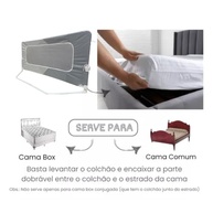 Grade de Proteção para Camas Infantil e Adulto com Tela Segura - Azul/Cinza | Modelo U 120cm - imagem 5
