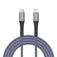 Cabo Geonav Lightning para USB-C MFi Ultra Resistente Kevlar 2M Azul/Cinza LIUC02K - imagem 1