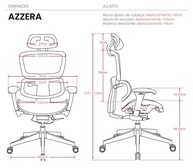 Cadeira de Escritório Ergonômica DT3 Azzera com Encosto Mesh e Ajustes Premium - imagem 3