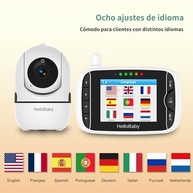 HelloBaby HB65 - Babá Eletrônica com Câmera Giro 355°, Visão Noturna e Tela LCD 3,2" - imagem 3