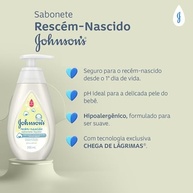 Johnson's Baby Sabonete Líquido Recém-Nascido 200ml - Pele Macia e Protegida - imagem 5