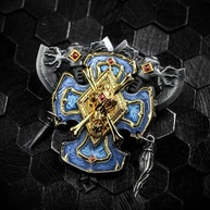 Starforged Emblema Warhammer 40K Space Wolves Honor Of Great Wolves Seal Badge - imagem 4
