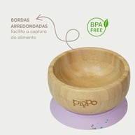 Tijela de Bambu com Ventosa Pippo - Segura, Sustentável e Livre de BPA para Refeições sem Bagunça - imagem 3