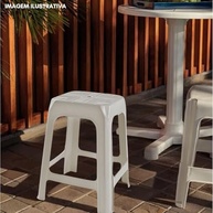 Banqueta Baixa Home Gourmet Liso - 47cm, Empilhável, Até 100kg, Polipropileno Resistente para Uso Interno e Externo - imagem 3