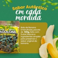 Bala de Banana 500g Embrulhada – Doce Natural, Vegano, Sem Glúten, Ideal para Lanches - imagem 1