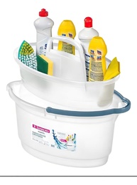 Kit Limpeza Profissional 14L com Balaio Transparente - Balde Oval Multiuso com Alça - imagem 1