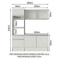 Cozinha Compacta Madesa Topázio com Balcão e Tampo em Branco - Design Moderno e Funcionalidade - imagem 3