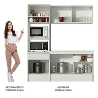 Cozinha Compacta Madesa Topázio com Balcão e Tampo em Branco - Design Moderno e Funcionalidade - imagem 5
