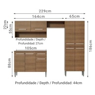 Cozinha Compacta Madesa Emilly Pop com Armário e Balcão Rustic - Design Moderno e Funcional - imagem 3