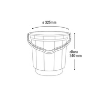 Balde Plástico Reforçado 20L com Alça - Resistente e Multiuso para Limpeza e Obras - imagem 2