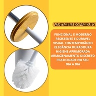 Escova para Vaso Sanitário Inox com Cabo de Bambu - Design Moderno e Higiene Total - imagem 4