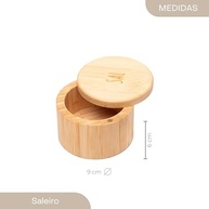 Saleiro Redondo de Bambu com Tampa 9cm - Design Sustentável e Elegante - imagem 3