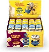 Banana Brasil Display Barra De Frutas Banana Kids Minions Sabor Cob. Choc. Branco C/ 20 Unid. De 22G (440G) - imagem 4