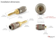 Plug Banana Nakamichi FanLock Excel 24k Ouro: Conexão Pura para Seu Áudio Hi-Fi - imagem 3