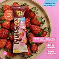 Banana Brasil Barra De Castanhas Amendoim E Morango Com Cobertura De Morango Com 12 Unidades De 25G - imagem 2