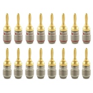 Plug Banana Nakamichi FanLock Excel 24k Ouro: Conexão Pura para Seu Áudio Hi-Fi - imagem 2