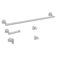 LUMAI Kit 5 Acessórios para Banheiro em Aço Inoxidável Fosco - Toalheiro, Suporte Papel Higiênico e Ganchos - imagem 2