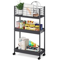 KINGRACK Carrinho de Metal com Rodas 3 Camadas - Organizador Móvel para Banheiro, Cozinha e Lavanderia - imagem 2
