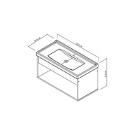 Gabinete para Banheiro com Cuba em MDF Preto Premium Zoff Riverzza - imagem 3