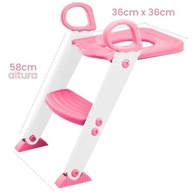 Assento Redutor Infantil com Escada - Conforto e Segurança no Banheiro (Rosa) - imagem 4