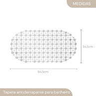 Tapete de PVC Antiderrapante para Banheiro 63x35cm - Segurança e Estilo com Base Adesiva - imagem 4