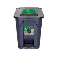 Lixeira 60L com Pedal e Rodas - Tampa Click Moderna e Prática para Cozinha e Banheiro - imagem 1