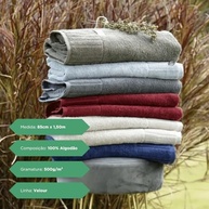 Toalhas de Banho Gigantes Ele/Ela Velour 500g/m² - 100% Algodão Macio e Absorvente - imagem 4