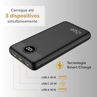 Power Bank i2GO PRO 20000mAh: Carregador Portátil Ultra Rápido 20W PD - imagem 5