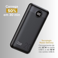 Power Bank i2GO PRO 20000mAh: Carregador Portátil Ultra Rápido 20W PD - imagem 4