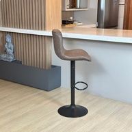Banqueta Alta Giratória com Encosto em Couro PU - Estilo e Conforto Moderno para Cozinha - imagem 3