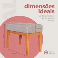 Puff Banqueta em Madeira Maciça Estofada - Conforto e Estilo para Seus Ambientes - imagem 2
