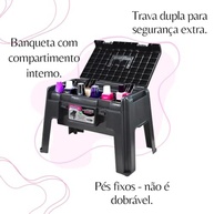 Banqueta com Compartimento para Manicure - Armazenamento Prático e Estilo - imagem 4