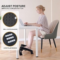 Banquinho Apoio para os Pés com Altura Ajustável 6 Níveis | Ergonômico com Rodas de Massagem e Design Moderno - imagem 2