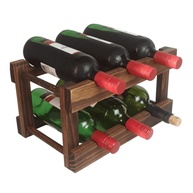 Adega de Madeira Rústica para 6 Garrafas - Organizador Elegante para Cozinha, Bar e Área Gourmet - imagem 1
