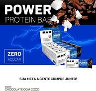 Max Titanium Power Protein Bar Caixa Com 12 Unidades (492G) Chocolate C/Coco - imagem 2