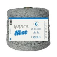 Barbante Parafinado Colorido para Crochê - Fio Resistente 1kg (Cinza Claro) - imagem 1